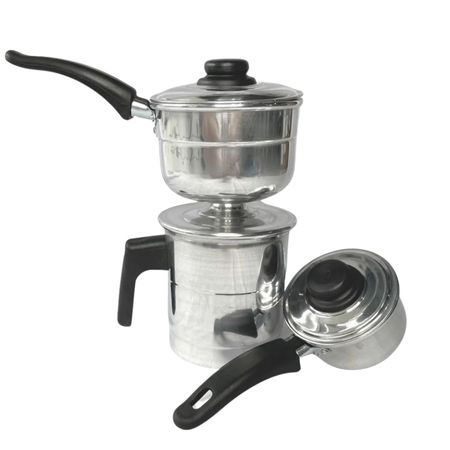 Cuscuzeiro de alumínio polido marca Girassol, corpo cilíndrico com tampa superior e design tradicional, ideal para preparo de cuscuz.