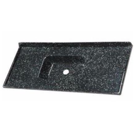 Pia de fibra modelo Ágata com formato retangular medindo aproximadamente 1,40 m de comprimento e 0,50 m de profundidade. Acabamento em cor clara com superfície lisa, ideal para instalação em área de serviço ou lavanderia, com estrutura resistente e leve.